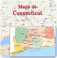 Mapa Connecticut