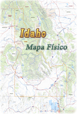Mapa Idaho fisico