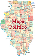 Mapa politico Illinois