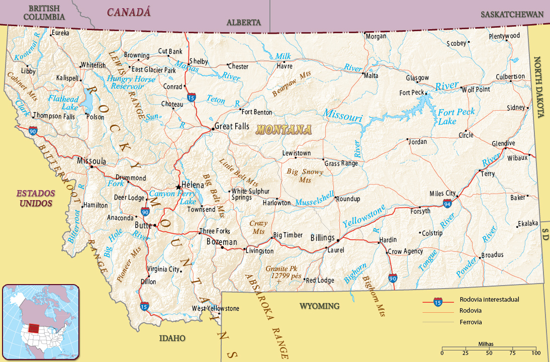 Montana mapa