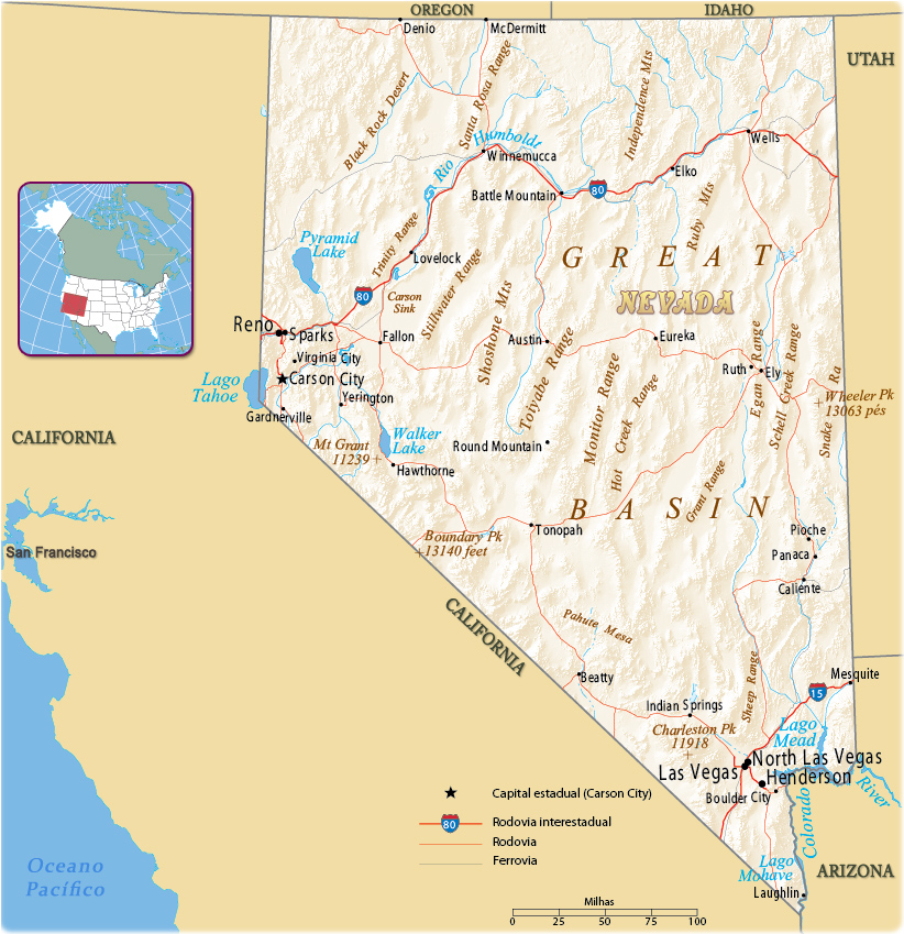 Nevada mapa