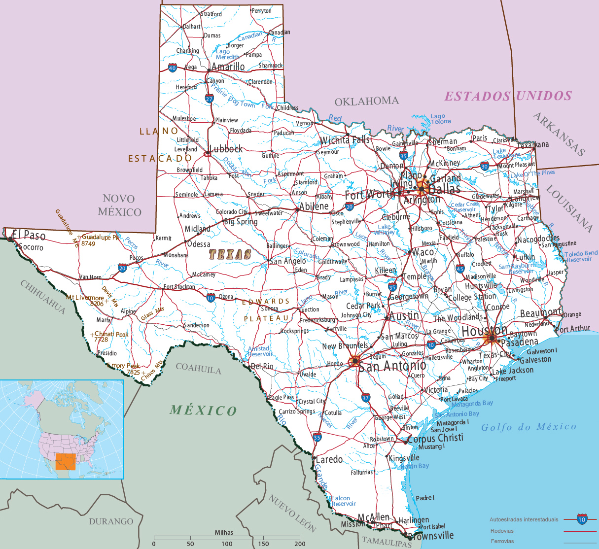 Texas mapa